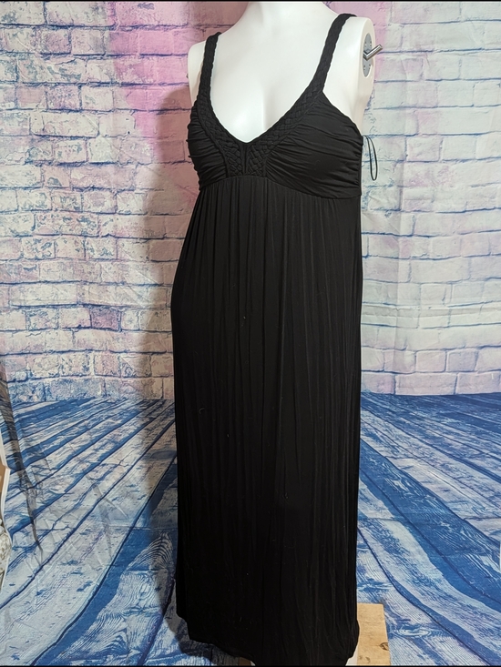 Design History Dresses & Skirts - Design History Black Braided Strap V-Neck Maxi Dress